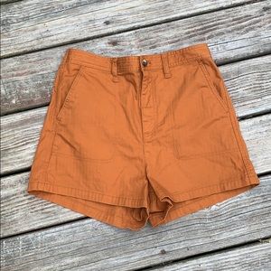 Madewell NWOT camp shorts size m burnt sienna